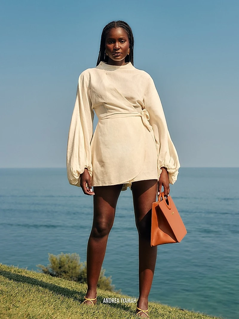 Baso Linen-Blend Romper
