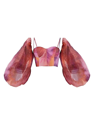 Kokos Puff-Sleeve Crop Top
