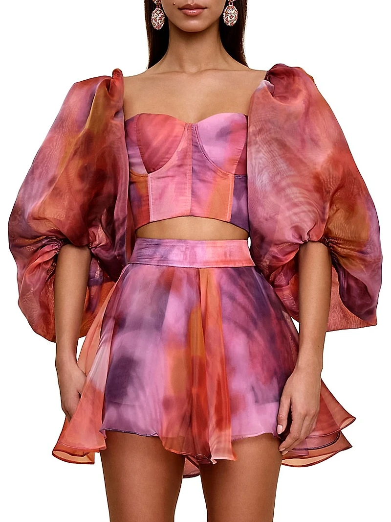 Kokos Puff-Sleeve Crop Top