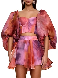 Kokos Puff-Sleeve Crop Top