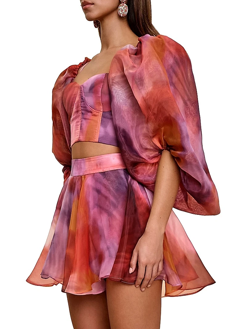 Kokos Puff-Sleeve Crop Top