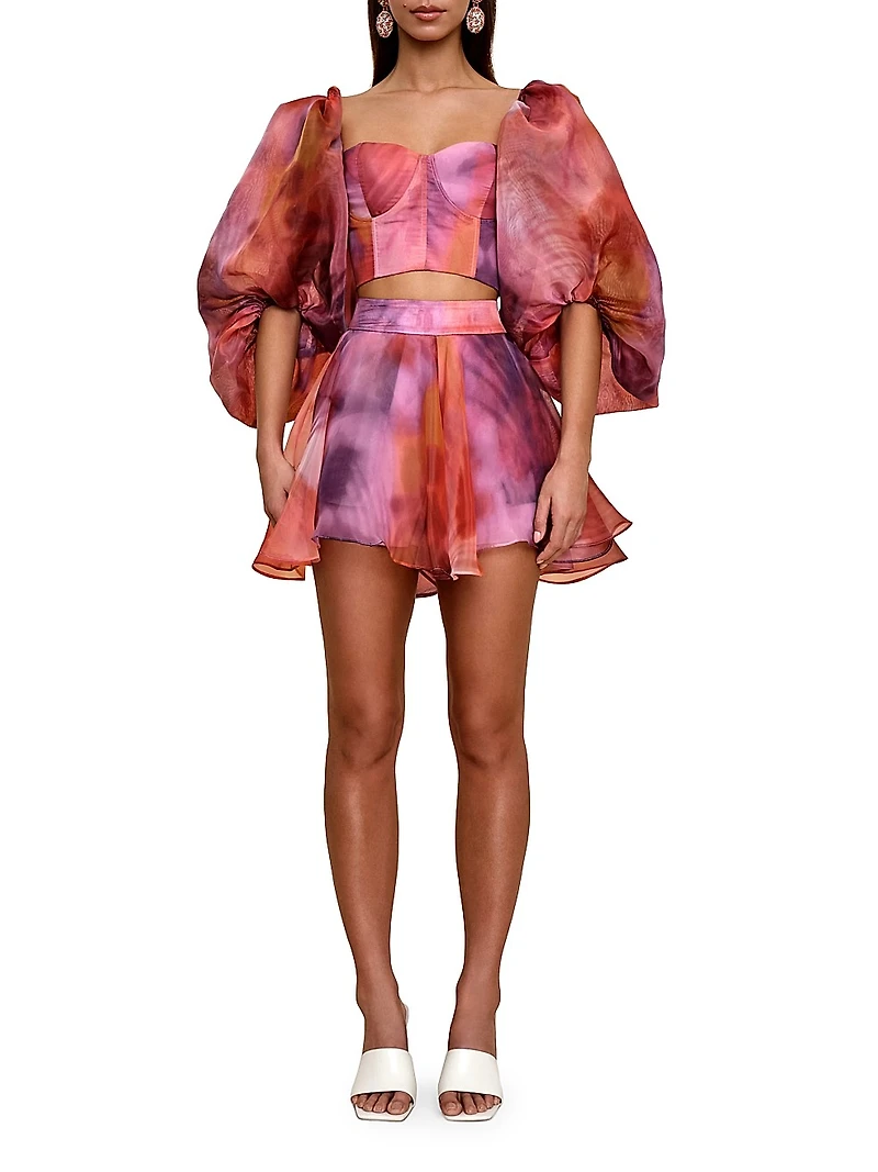 Kokos Puff-Sleeve Crop Top