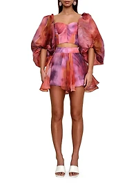 Kokos Puff-Sleeve Crop Top