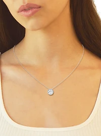 Platinum Or 14K Gold & Natural Diamond Bezel Pendant Necklace/0.50-2.00 TCW