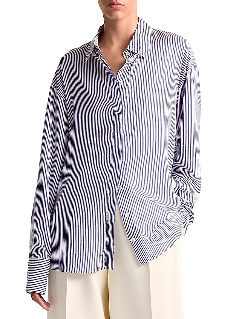 Chika Striped Silk Shirt