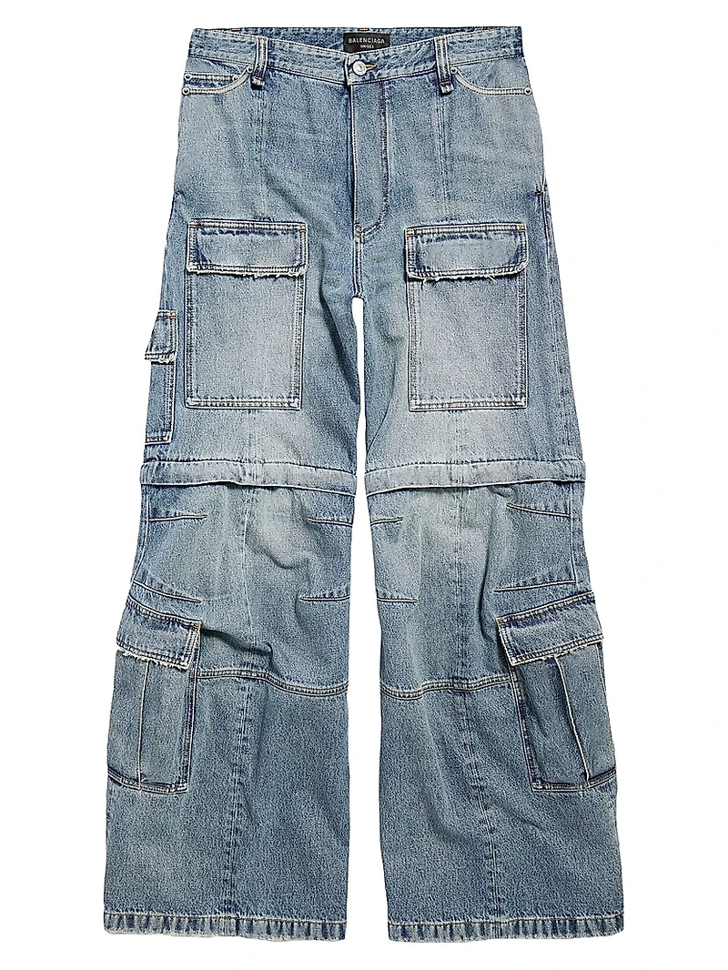 Flared Cargo Jeans