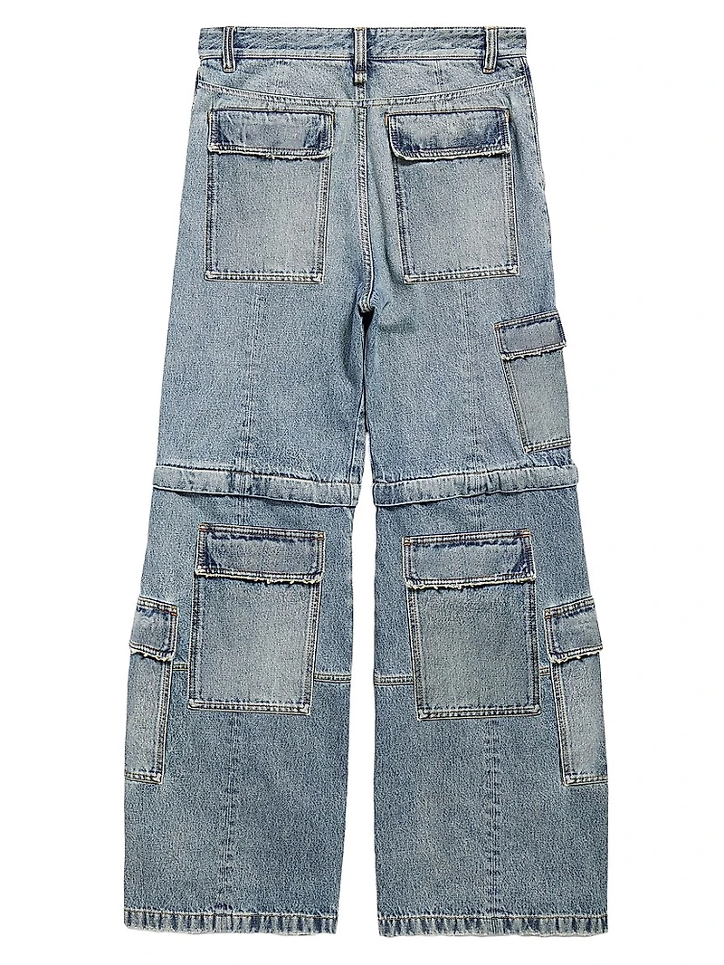 Flared Cargo Jeans