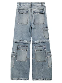 Flared Cargo Jeans