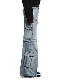 Flared Cargo Jeans
