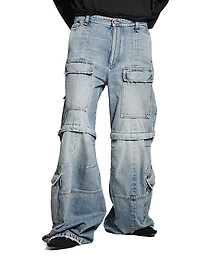 Flared Cargo Jeans