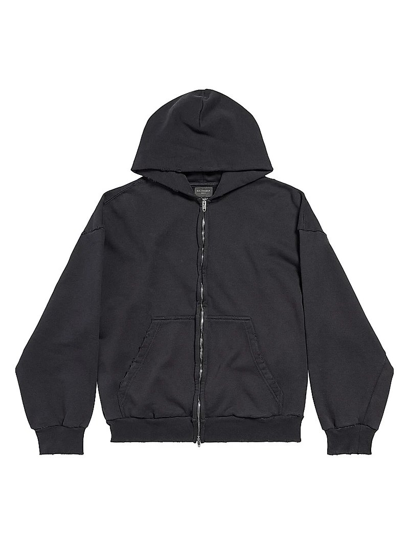 Painted Zip-Up Regular Fit Hoodie