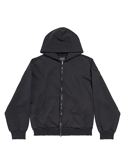 Painted Zip-Up Regular Fit Hoodie