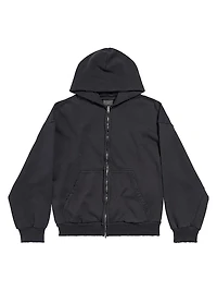 Painted Zip-Up Regular Fit Hoodie