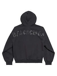 Painted Zip-Up Regular Fit Hoodie