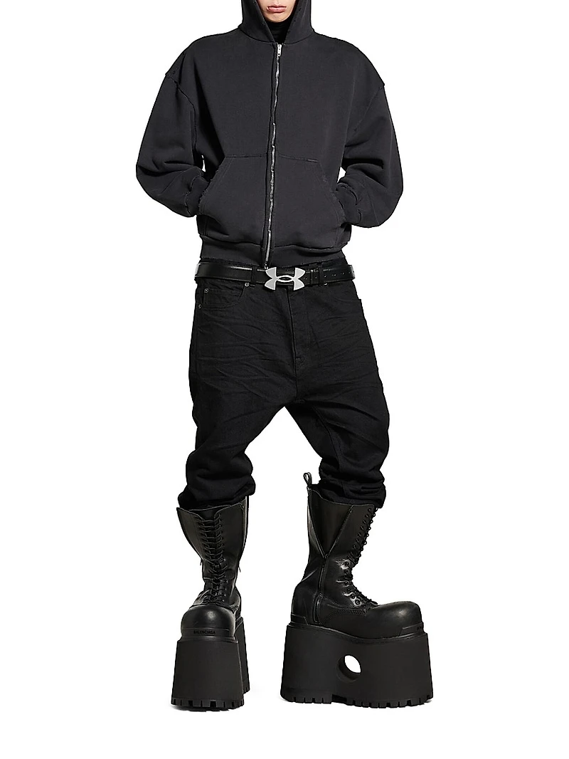 Painted Zip-Up Regular Fit Hoodie