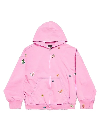 Fruity Zip-Up Regular Fit Hoodie