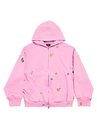 Fruity Zip-Up Regular Fit Hoodie