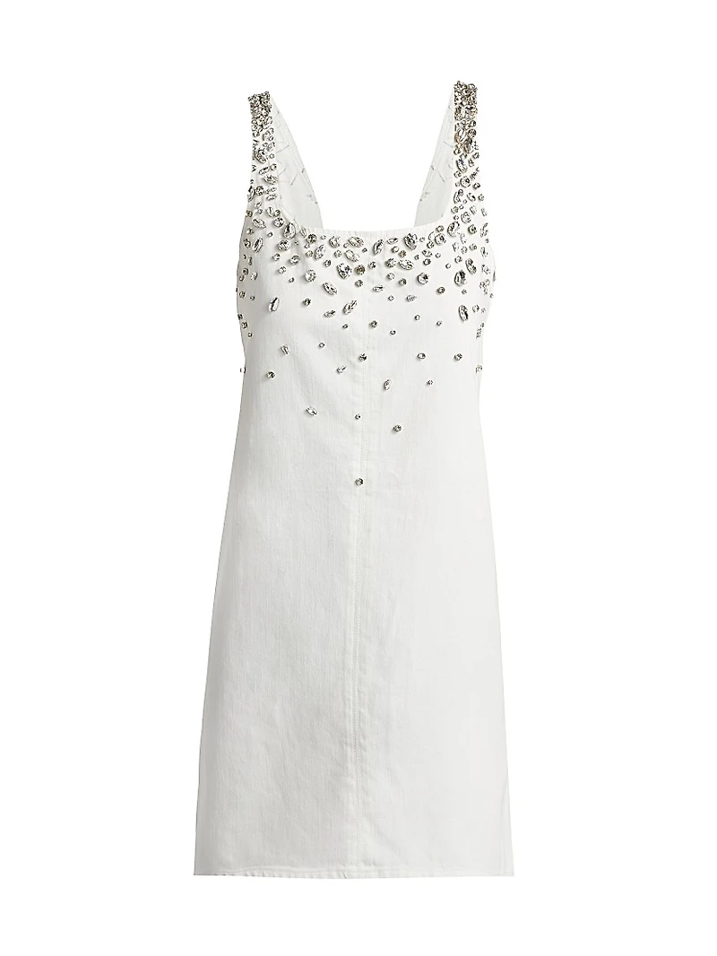 Kimmie Embellished Denim Shift Dress