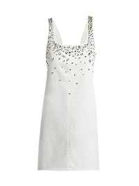 Kimmie Embellished Denim Shift Dress