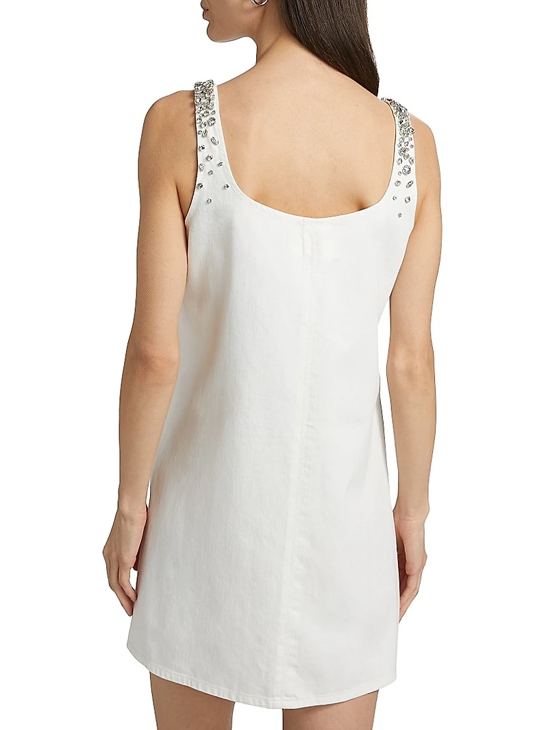 Kimmie Embellished Denim Shift Dress