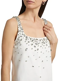 Kimmie Embellished Denim Shift Dress