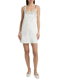 Kimmie Embellished Denim Shift Dress