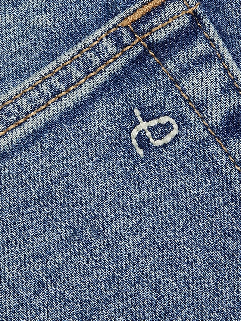 Harlow Mid-Rise Straight Ankle Jeans