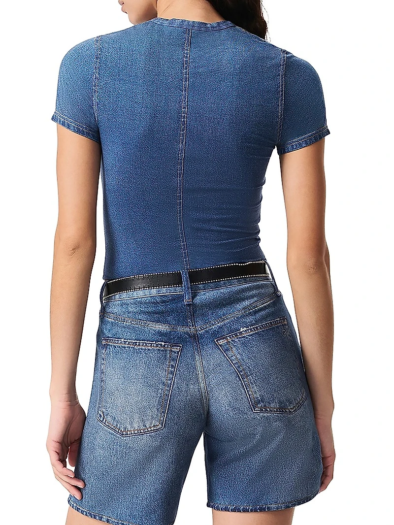 Miramar Denim-Print T-Shirt