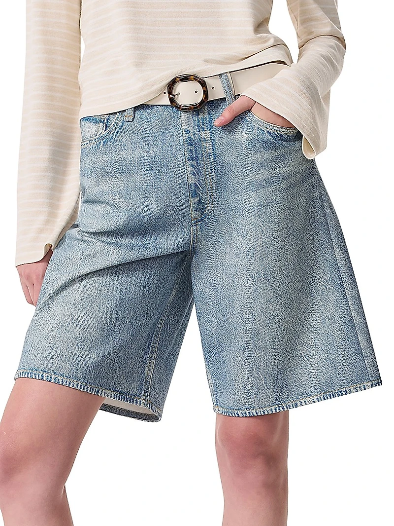 Miramar Mckenna Ponte Denim-Print Shorts