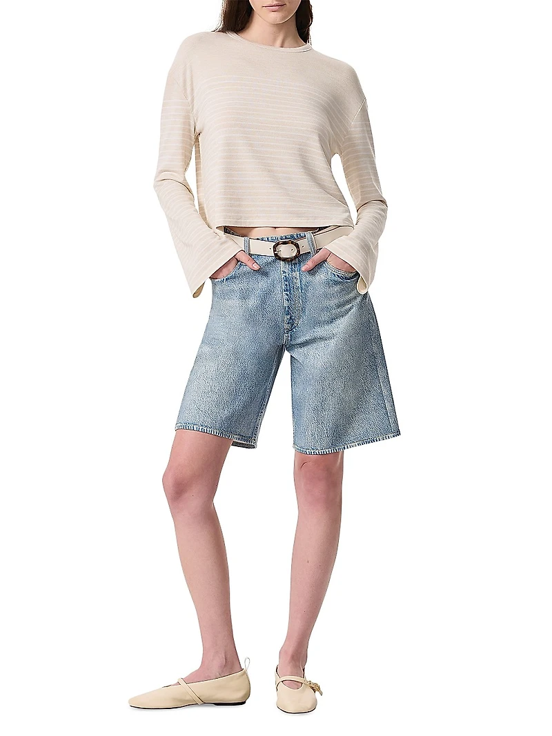 Miramar Mckenna Ponte Denim-Print Shorts