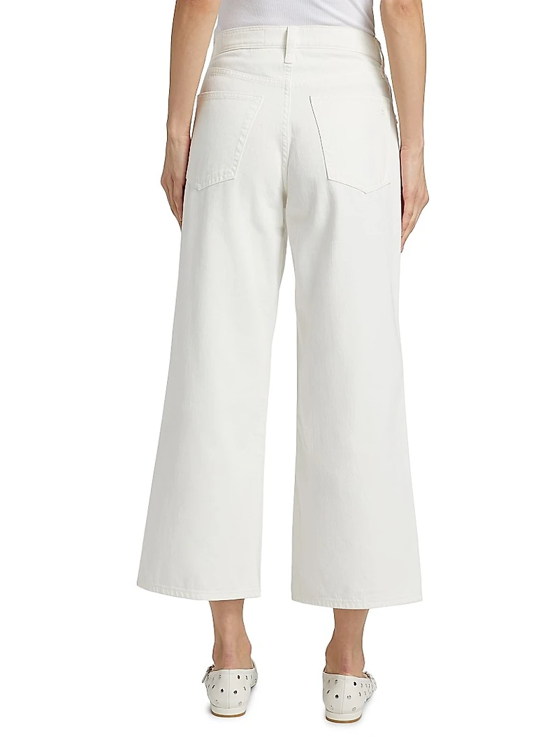 Andi Embellished High-Rise Ankle Wide-Leg Jeans