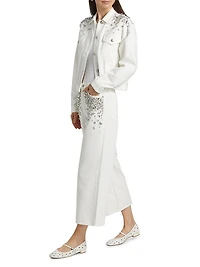 Andi Embellished High-Rise Ankle Wide-Leg Jeans