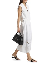 Ultra Featherweight Fiona Cotton-Blend Drawstring-Hem Top