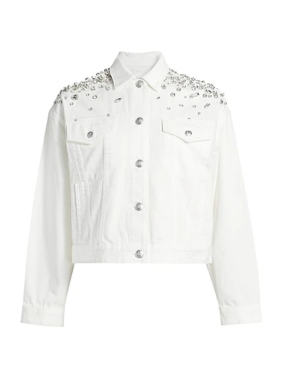 Elsa Embellished Cotton Denim Jacket