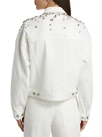 Elsa Embellished Cotton Denim Jacket
