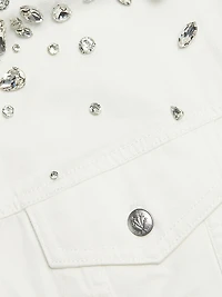 Elsa Embellished Cotton Denim Jacket
