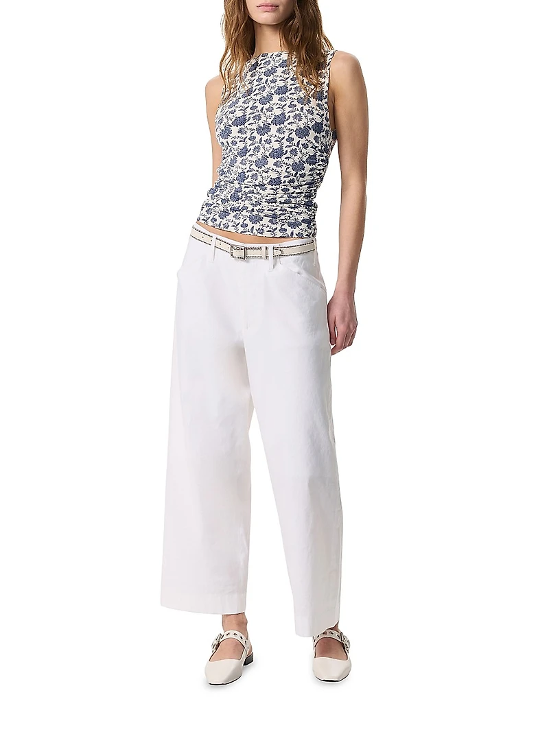 Luca Floral Shirred Tank