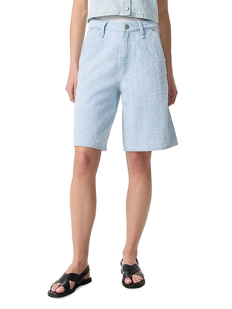 The McKenna Tailored Textured Cotton Shorts