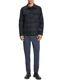 Noble Plaid Wool-Cashmere Shirt Jacket