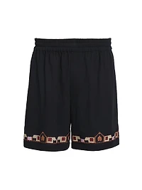 Zilan Embroidered Cotton Shorts