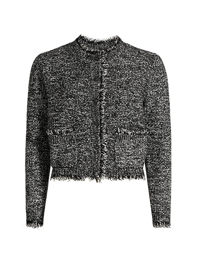 Emorie Moss-Stitch Stretch-Cotton Sweater