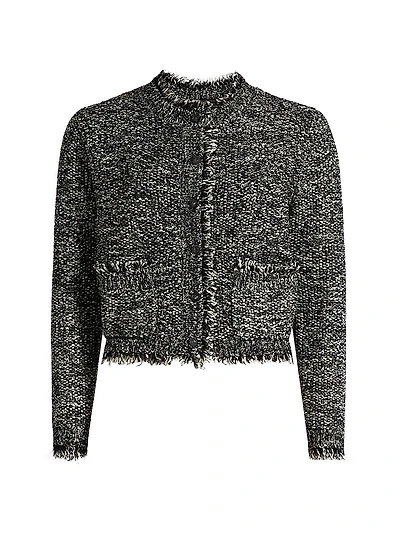 Emorie Moss-Stitch Stretch-Cotton Sweater