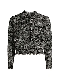 Emorie Moss-Stitch Stretch-Cotton Sweater