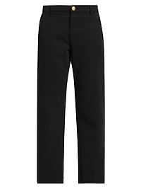 Hope Stretch-Cotton Straight-Fit Pants