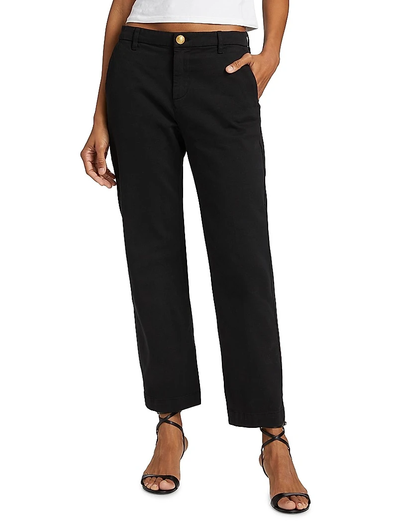 Hope Stretch-Cotton Straight-Fit Pants