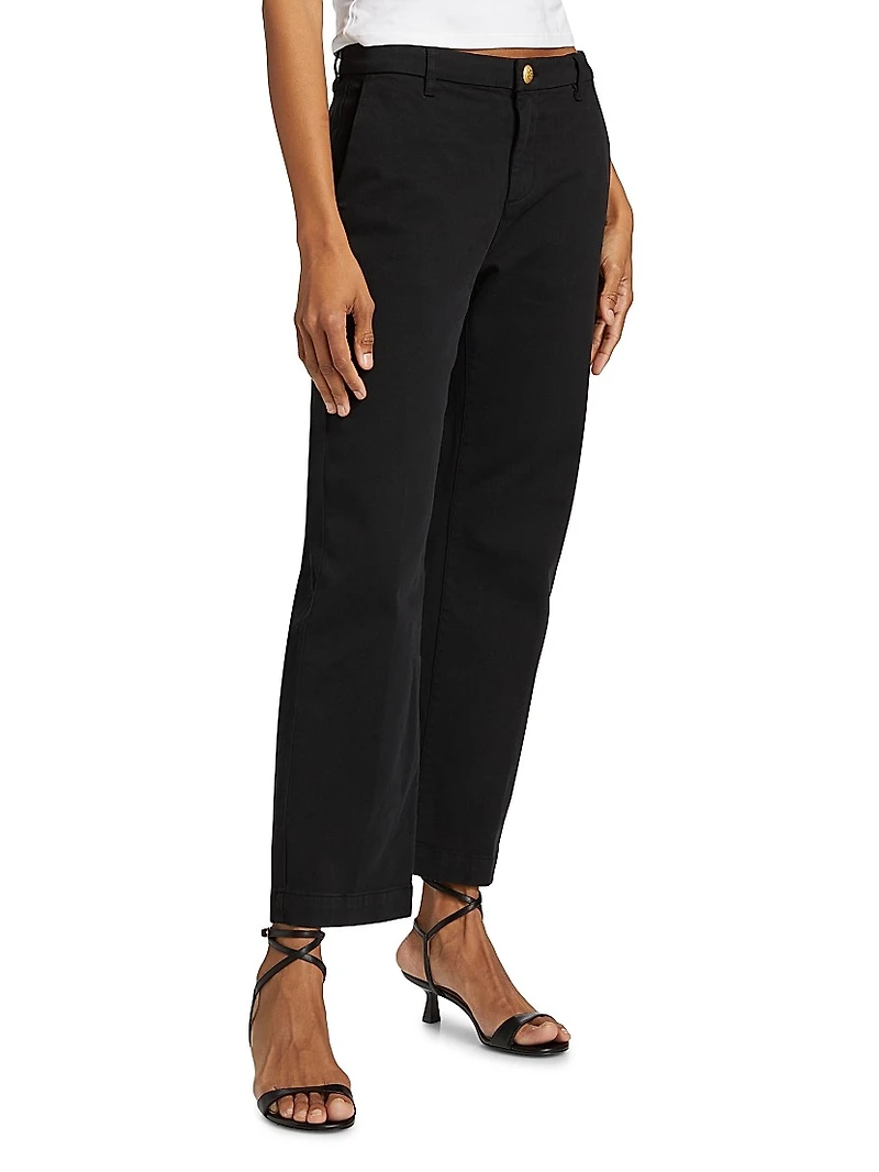 Hope Stretch-Cotton Straight-Fit Pants