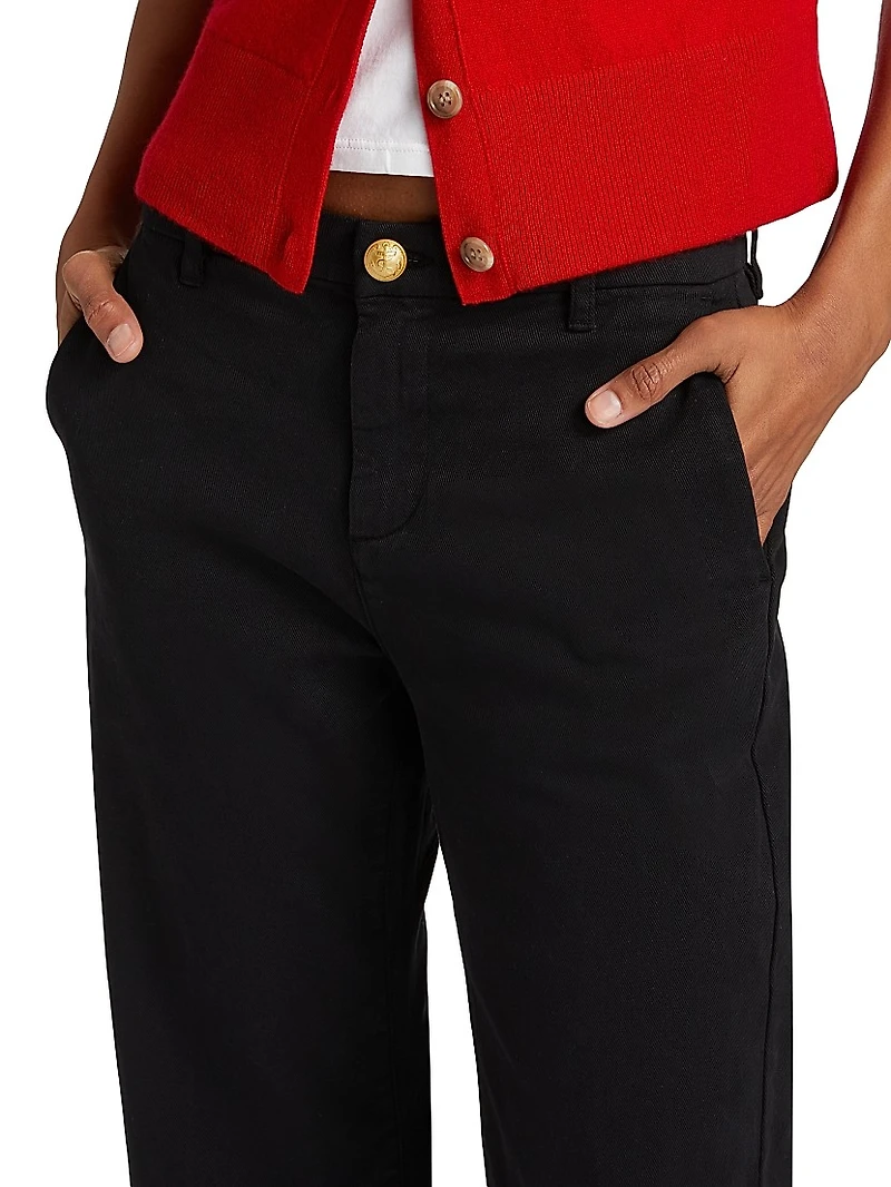 Hope Stretch-Cotton Straight-Fit Pants