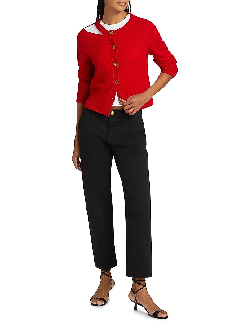 Hope Stretch-Cotton Straight-Fit Pants