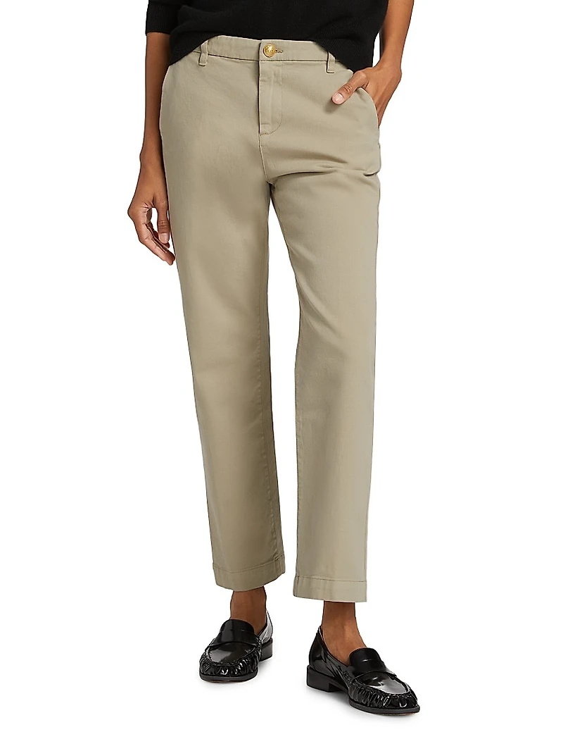 Hope Stretch-Cotton Straight-Fit Pants