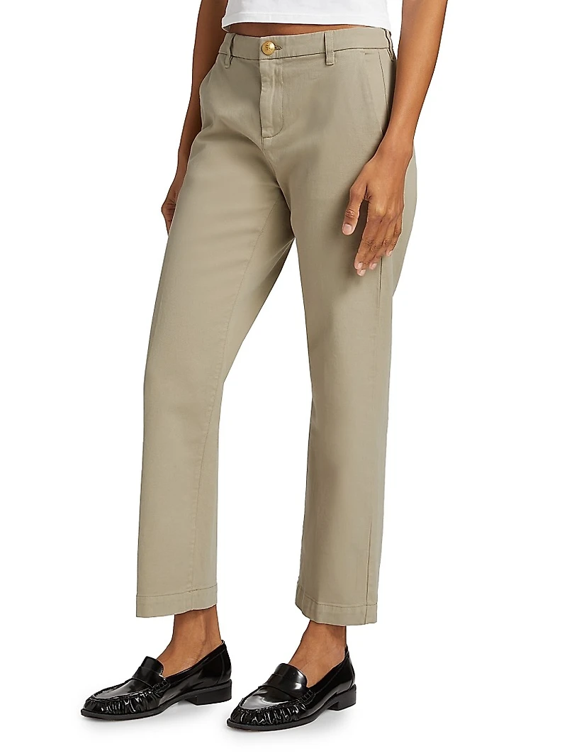 Hope Stretch-Cotton Straight-Fit Pants